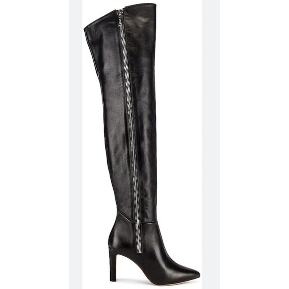 Iro Nazili Boot Women's Size 37 Black Leather Blend Pointed Toe Side Zipper NIB - Picture 1 of 3